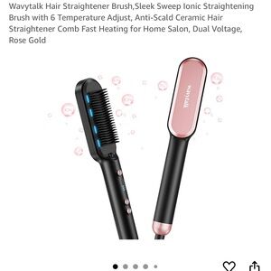 Rose Gold Hair Straightener Brush